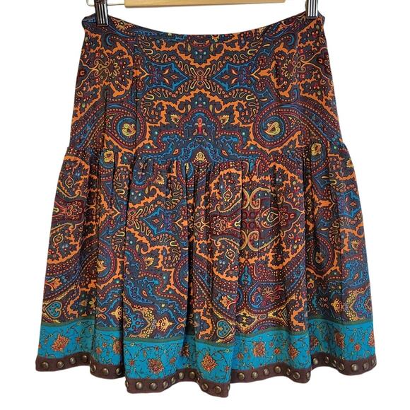 Floral Mandala Boho Skirt Studs Fairy Grunge Indie Sleaze Festival Hippie Size 6 - Picture 2 of 7